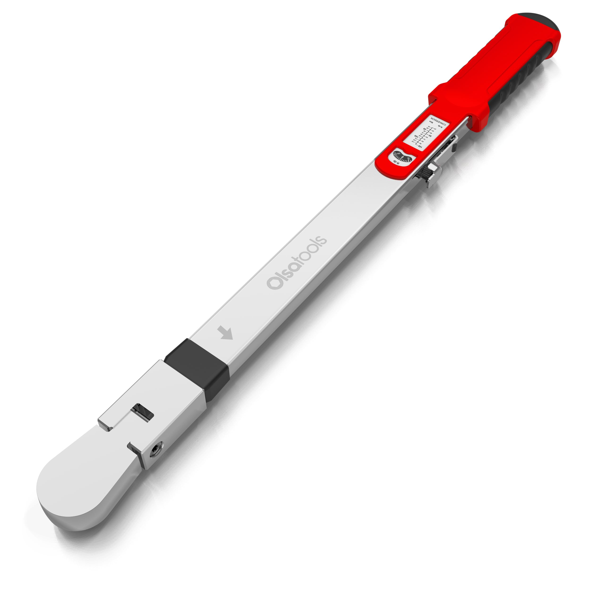 Olsa Tools Flex Head Split Beam Torque Wrench - 3/8 Inch Drive, 20