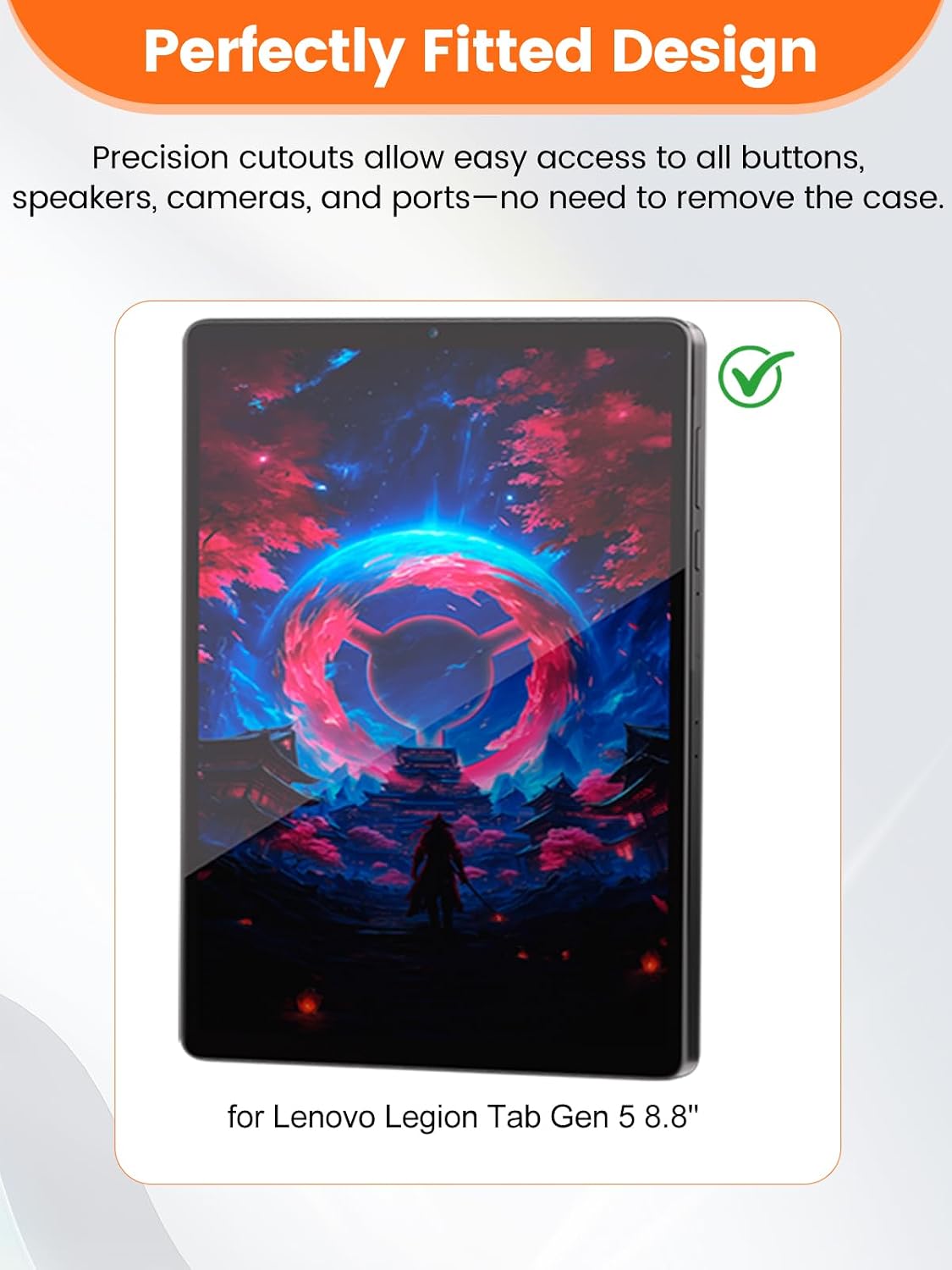 Case Compatible with Lenovo Legion Tab Y700 Gen 5 8.8 Inch Tablet – Shockproof TPU Protective Case with Kickstand Anti-Slip, Drop-Resistant Business Style (White) image 3