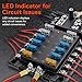 True Mods 10 Way Fuse Block with Ground Negative Bus for Automotive [Dual Positive Inputs] [12V - 32V DC] [200 Amp] [ATC/ATO Fuses] [LED Indicator] [Corrosion Resistant] Auto Marine Fuse Box