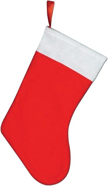 SHATCHI Christmas Santa Stocking Red Felt Hanging Sack Xmas Fireplace Hanging Santa Socks Plush Holiday Party Gifts Bag Decoration