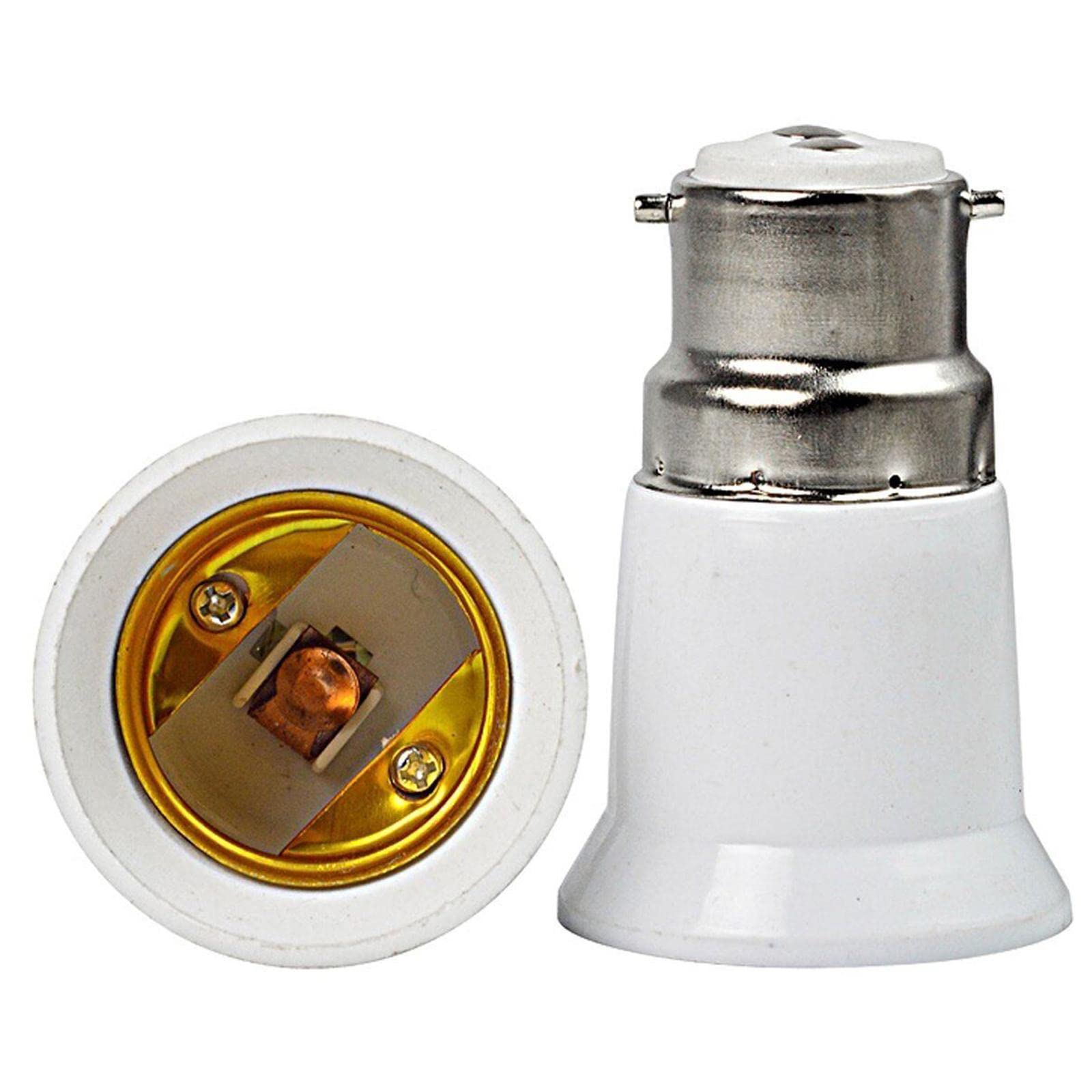 B22 to E27 Socket Converter, Light Bulb Adaptor Lamp Fitting Converter Holder, Lamps, Bases and Shade,Edison Screw Light Bulb Adapter for LED and Incandescent Lamps