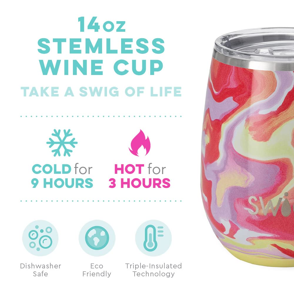 Wine Tumbler - 12 Oz Steel Wine Tumbler, Swig Inspired Wine Cup, Doubl