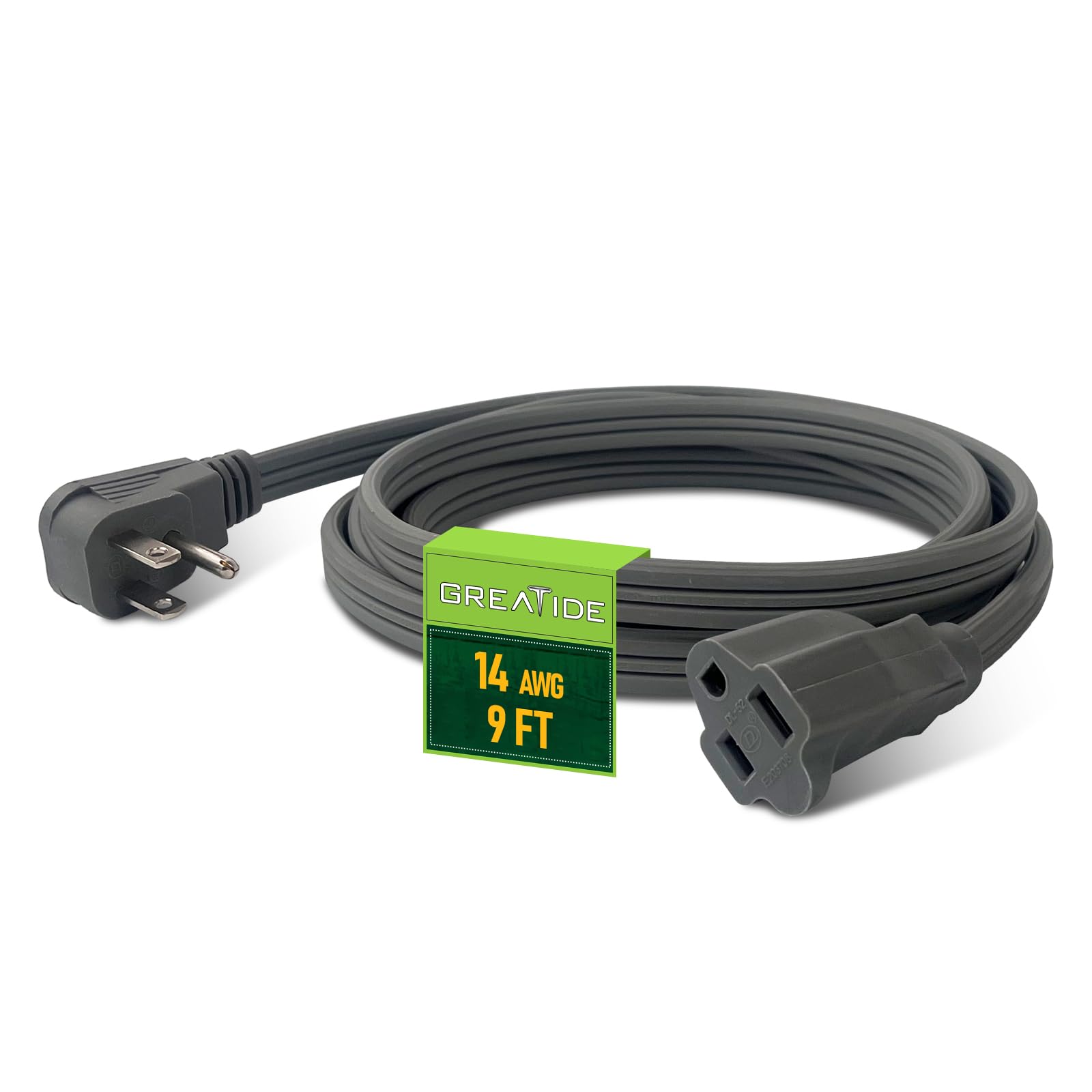6 Foot 3-Wire Appliance Power Cord - 14 AWG, 15A/125V, U-Ground Plug Replacement