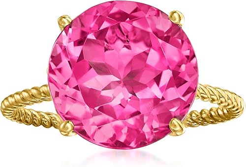 Ross-Simons Gemstone Twist Rope Ring in 14kt Yellow Gold