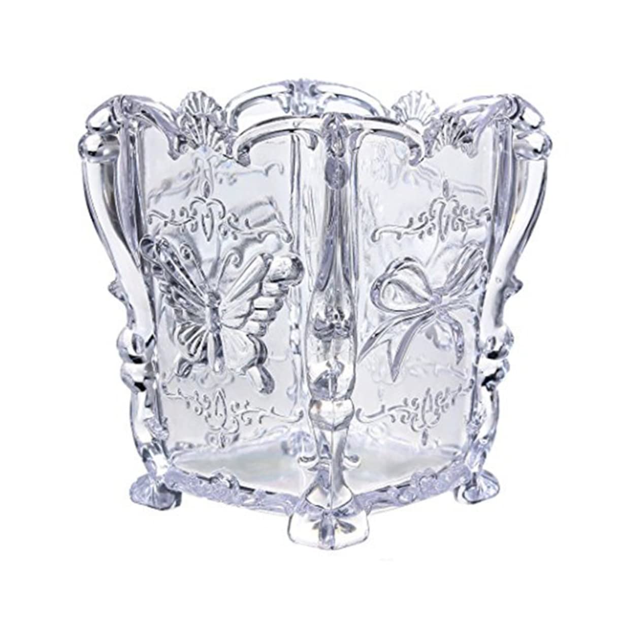 FRCOLOR Makeup Brush Holder Brush Holder Makeup Storage Container Organizer Pot Clear Cosmetic Brush Holder Acrylic Nail Polish Shelf Makeup Brushes Cup Pen Cup Holder Nail Polish Holder