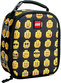 LEGO Heritage Classic Backpack and Lunchbox 2-Piece Combo Set, Matching Back to School Pack and Lunch Kit, Minifigure