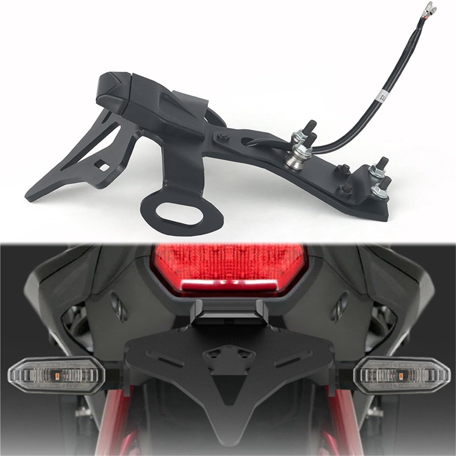 Soporte De Matrícula Trasero Corto Motocicleta para CB 750 CB750 Hornet 2023- con Luz LED