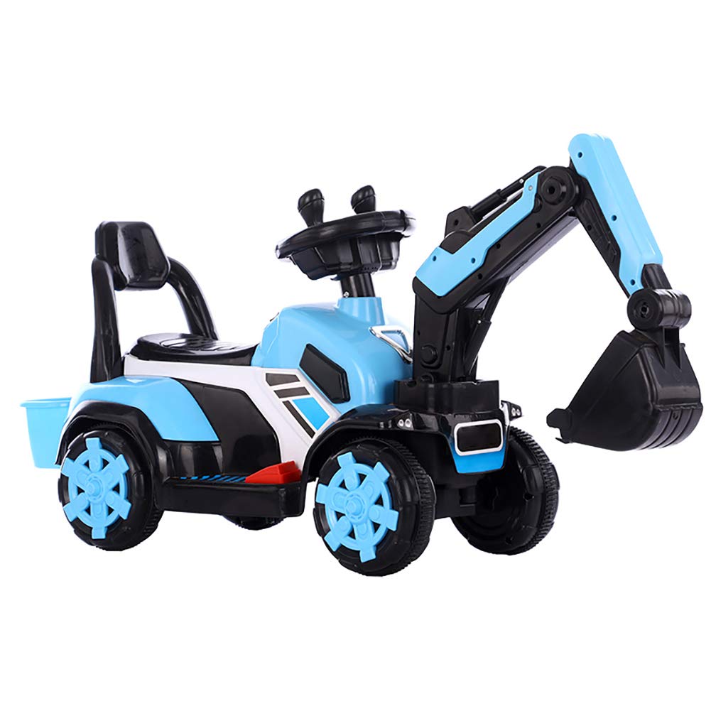 XIHAI Ride On Excavator Big Comfortable Seat Excavator Take Care Of The Spine Toy Digger Simulation Off-Road Wheels Kids Digger Holiday Gifts for Boys,Blue