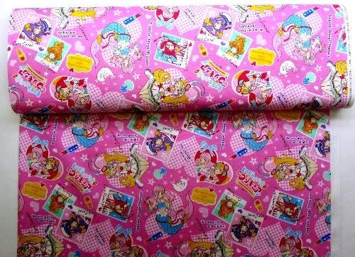 Amazon 40cm単位で販売 キャラクター 生地 トロピカルージュ プリキュア ピンク 手芸 生地 キャラクター 布 はぎれ ハギレ カットクロス ピロル 布 生地 通販