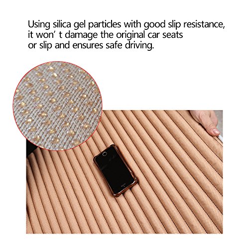 Suninbox Beige Car Seat Covers,Car Seat Pads Cushions For Automobiles, Buckwheat Hulls Universal Bottom Seat Cover,Tan Driver Car Seat Protector(Beige Front Seats Only) #TOP3