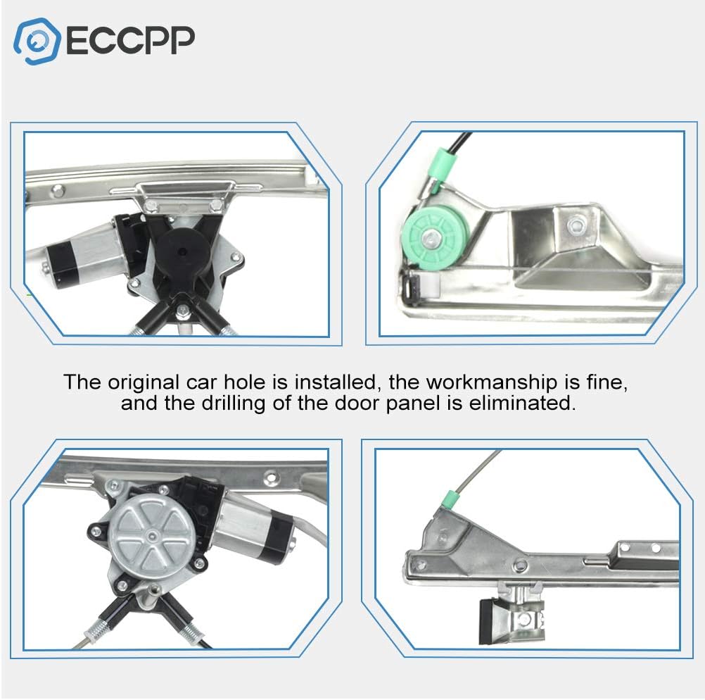 ECCPP Front Left Driver Side Power Window Regulator with Motor Assembly Replacement fit for 2004-2008 For Pontiac Grand Prix 15143888