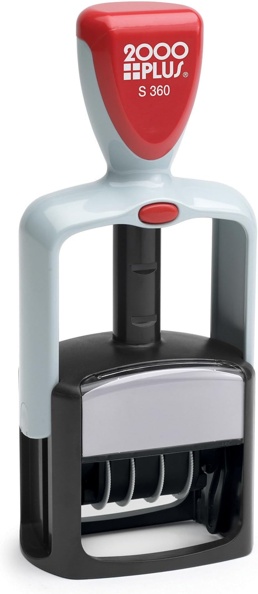 2000PLUS 4-in-1 Date Stamp and Message Stamp,Self-Inking, Red and Blue Ink (032519)