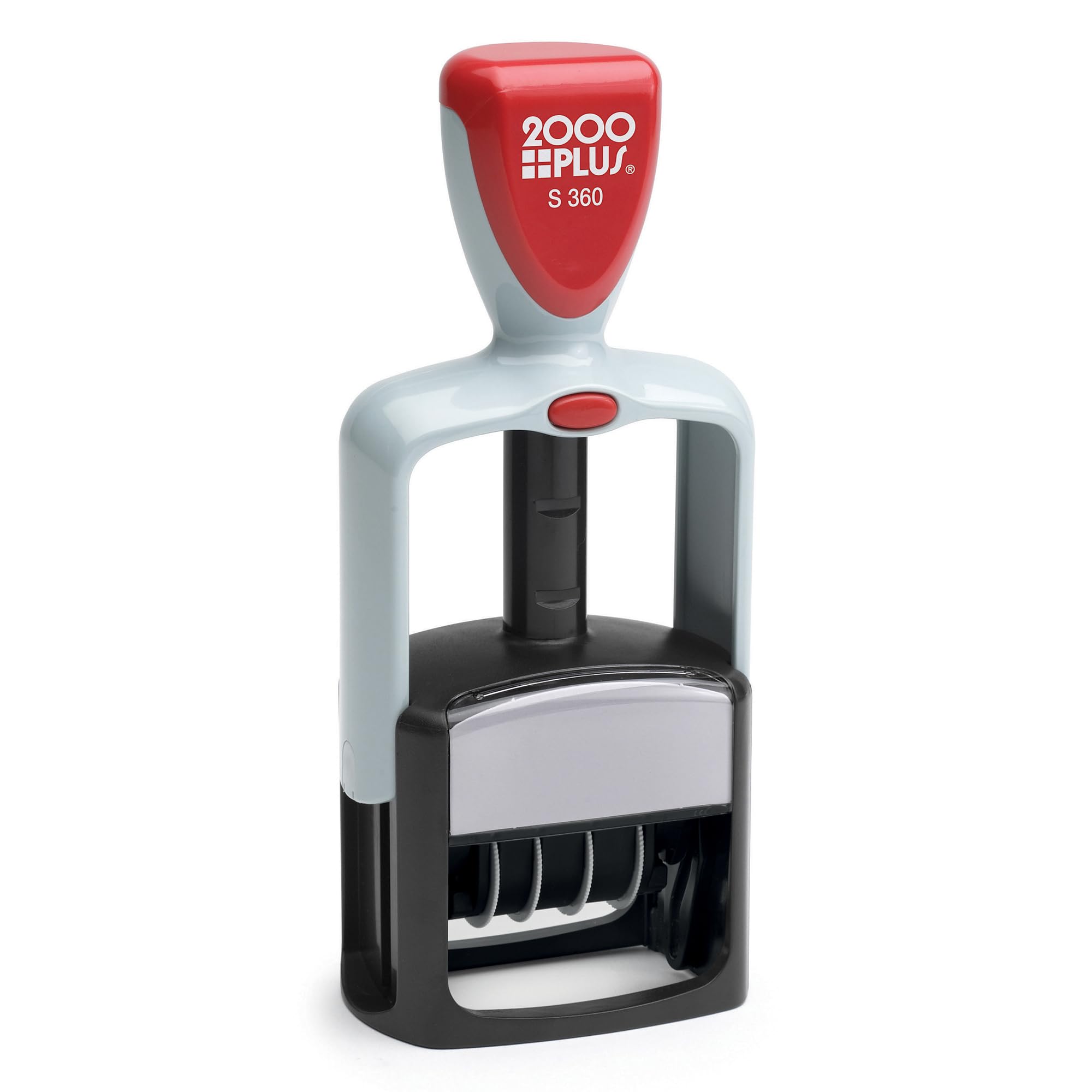 4-In-1 Date and Message Stamp, Self-Inking, ENTERED, PAID, RECEIVED, FAXED, Red & Blue Ink (032519)