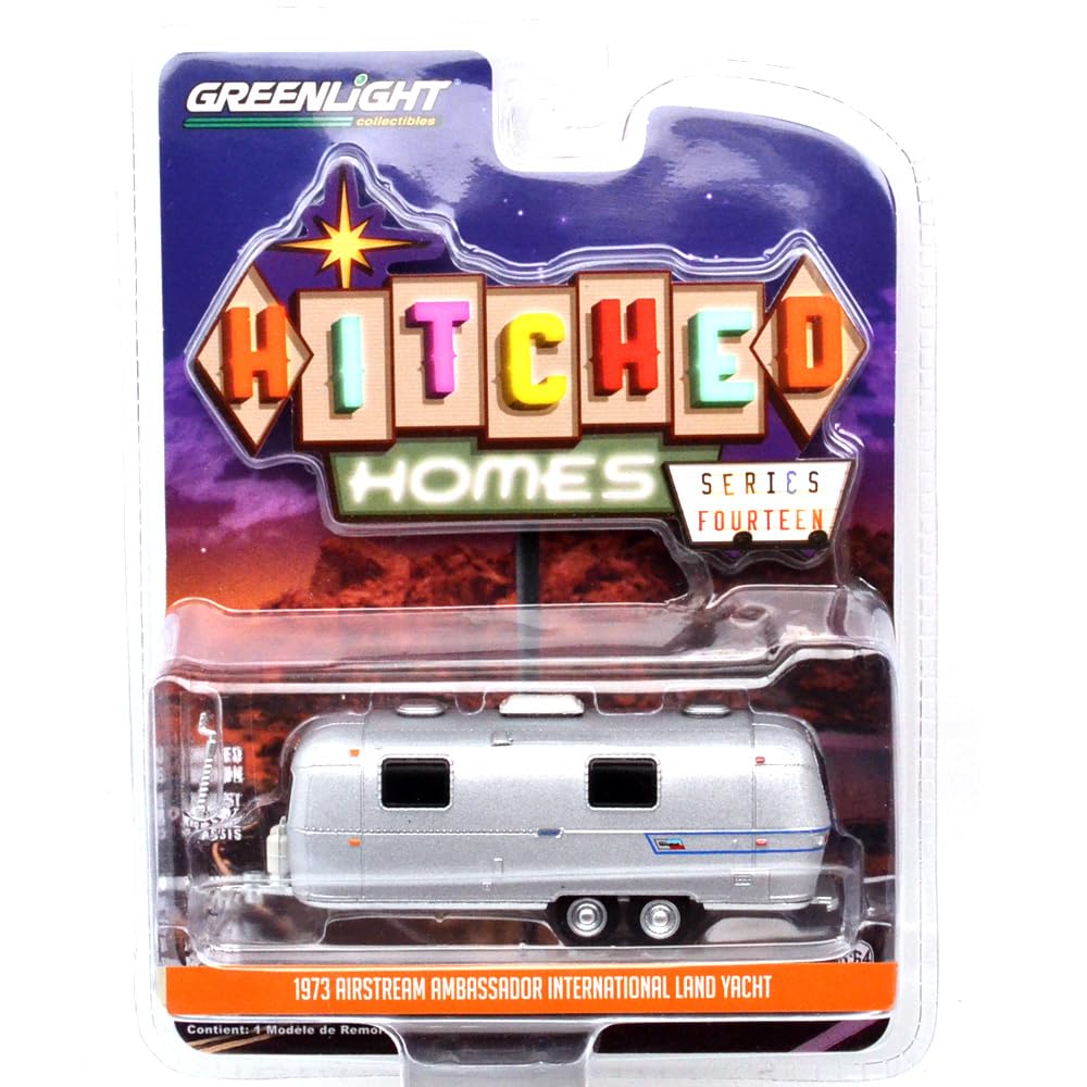 Greenlight 1:64 1973 Airstream Ambassador Land Yacht Hitched Home