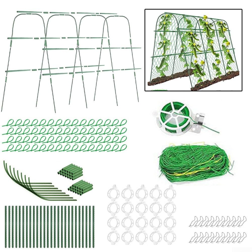 Traliccio Cetrioli a U 1.2m Acciaio Rivestito | Acciaio rivestito PE, anti-ruggine, , per ideale per cetrioli, pomodori, resistenza UV garantita