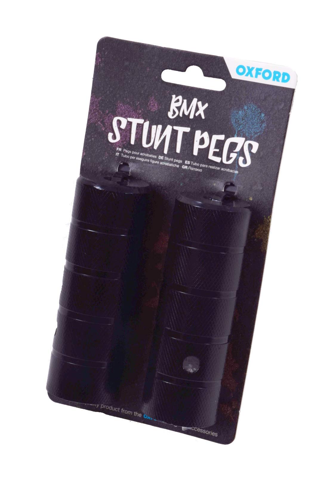 Oxford TN1774 BMX FREESTYLER BIKE STUNT FOOT GRINDING PEGS TRICK NUTS FOR STANDARD 3/8" 10mm AXLES,110mm LONG, EXCELLENT FOR PERSON WHO HAS OR IS GETTING A BMX