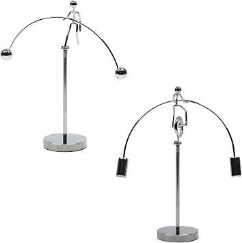 MagicTech Steel Balance Toy Balancing Tumbler Toy Kinetic Art Balance Toy Science Psychology Home Office Decor Desk Toy PH06-PH04