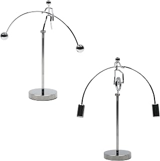 MagicTech Steel Balance Toy Balancing Tumbler Toy Kinetic Art Balance Toy Science Psychology Home Office Decor Desk Toy PH06-PH04