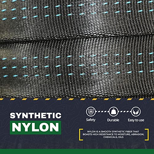 Sgt Knots Bluewater Tubular Webbing - Heavy Duty Nylon Strap For Rescue, Climbing And Firefighting (1" X 1 Yd, Black) #TOP5