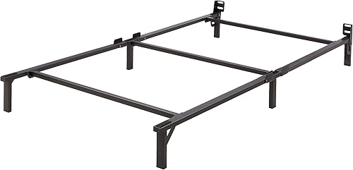 Miniatura 6 de Amazon Basics Base de cama de metal (requiere somier), base de 9 patas para somier y colchón, tamaño King, sin herramientas, fácil montaje, color