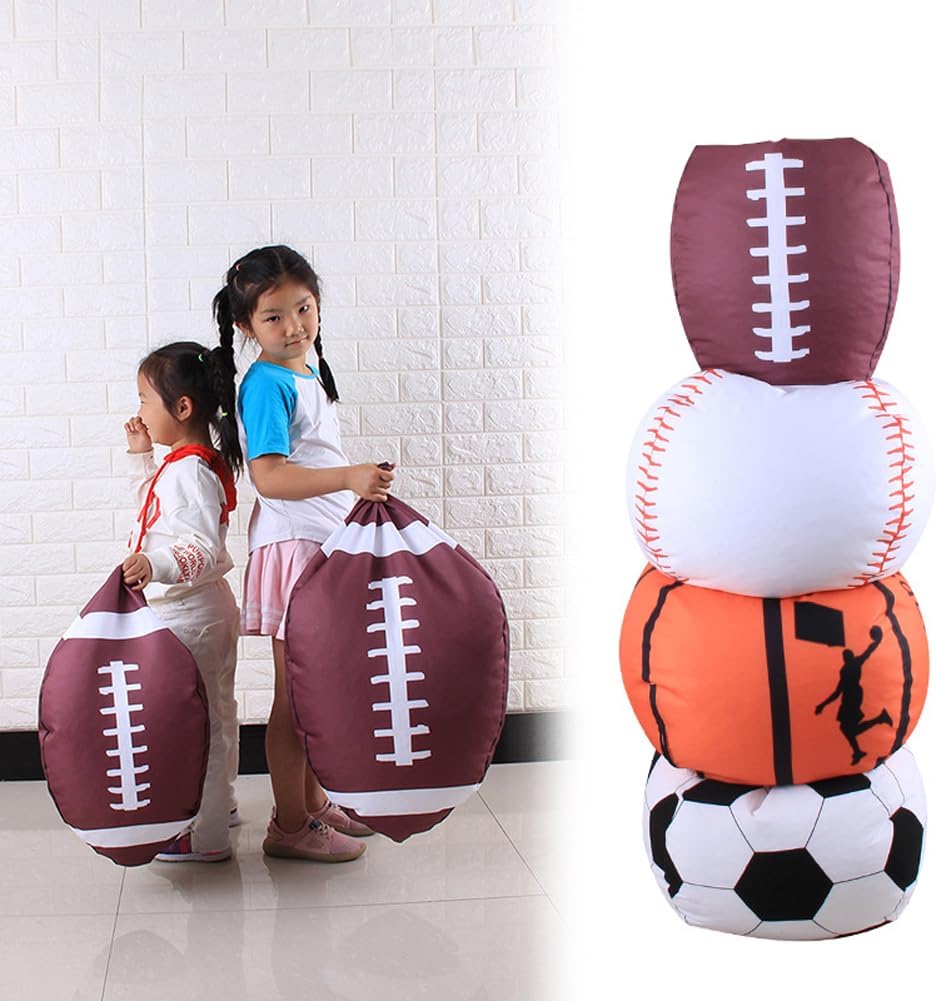 18/26/38inch Bean Bag Cover Stuffed Animal Storage Round Beanbag Chair(No Filler),Plush Toys Holder Organizer for Kids,Kid’s Room Furniture Seating (White,38inch)