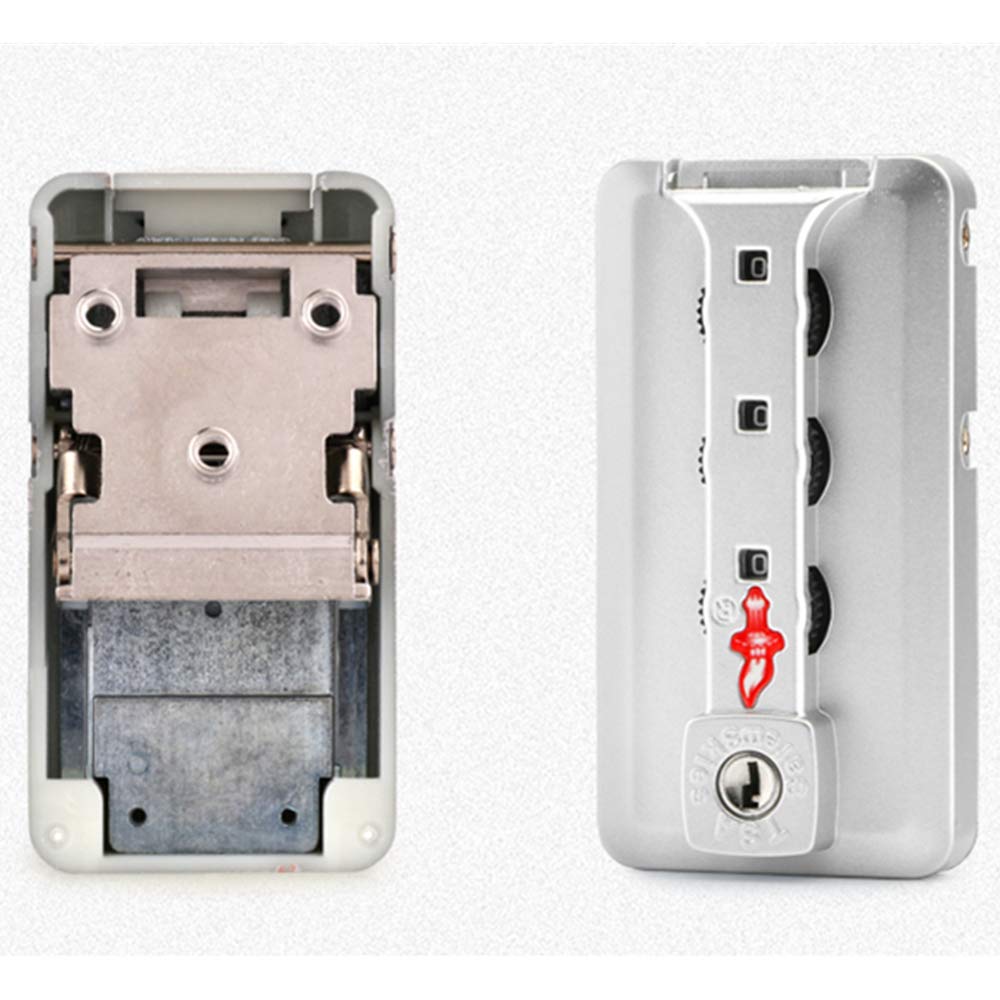 Set di una coppia lucchetti sicurezza argentati tipo K909#