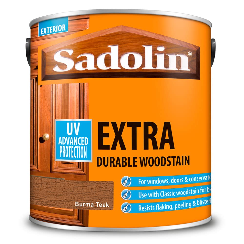 Sadolin 2.5 Litre Extra Durable Woodstain Burma Teak