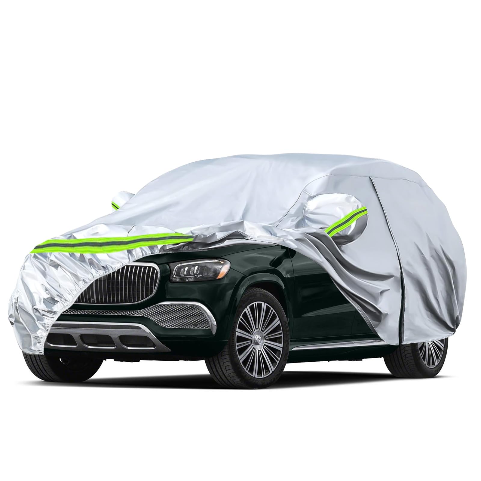 Waterproof Car Covers Replace for 2006-2026 Mercedes Benz GLS Class 450 | All Weather Car Cover with Cotton Liner, Zipper Door, Windproof Bands for Snow Rain Dust Protection