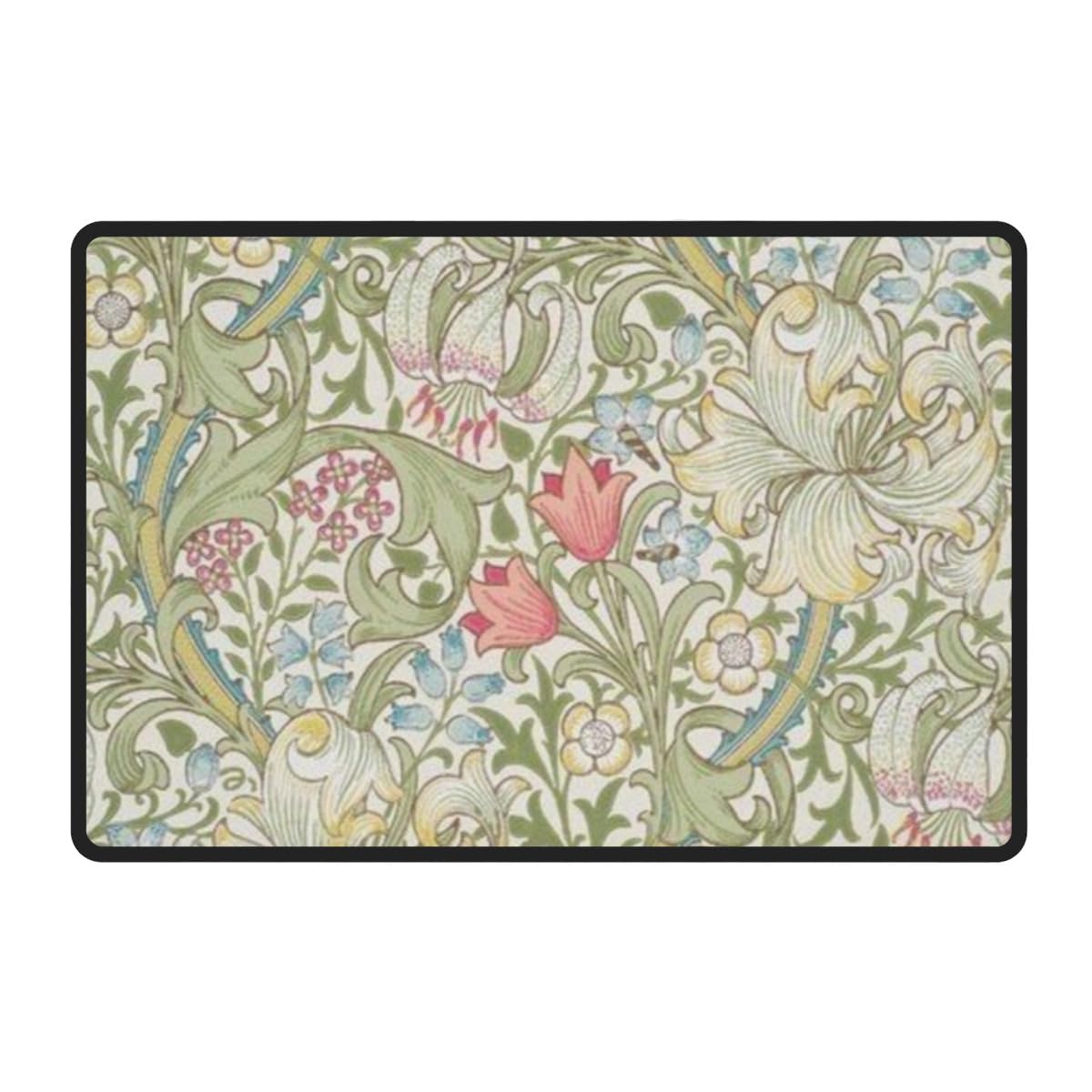 Amazon｜William Morris ウィリアム モリス いちごの盗人 玄関マット 