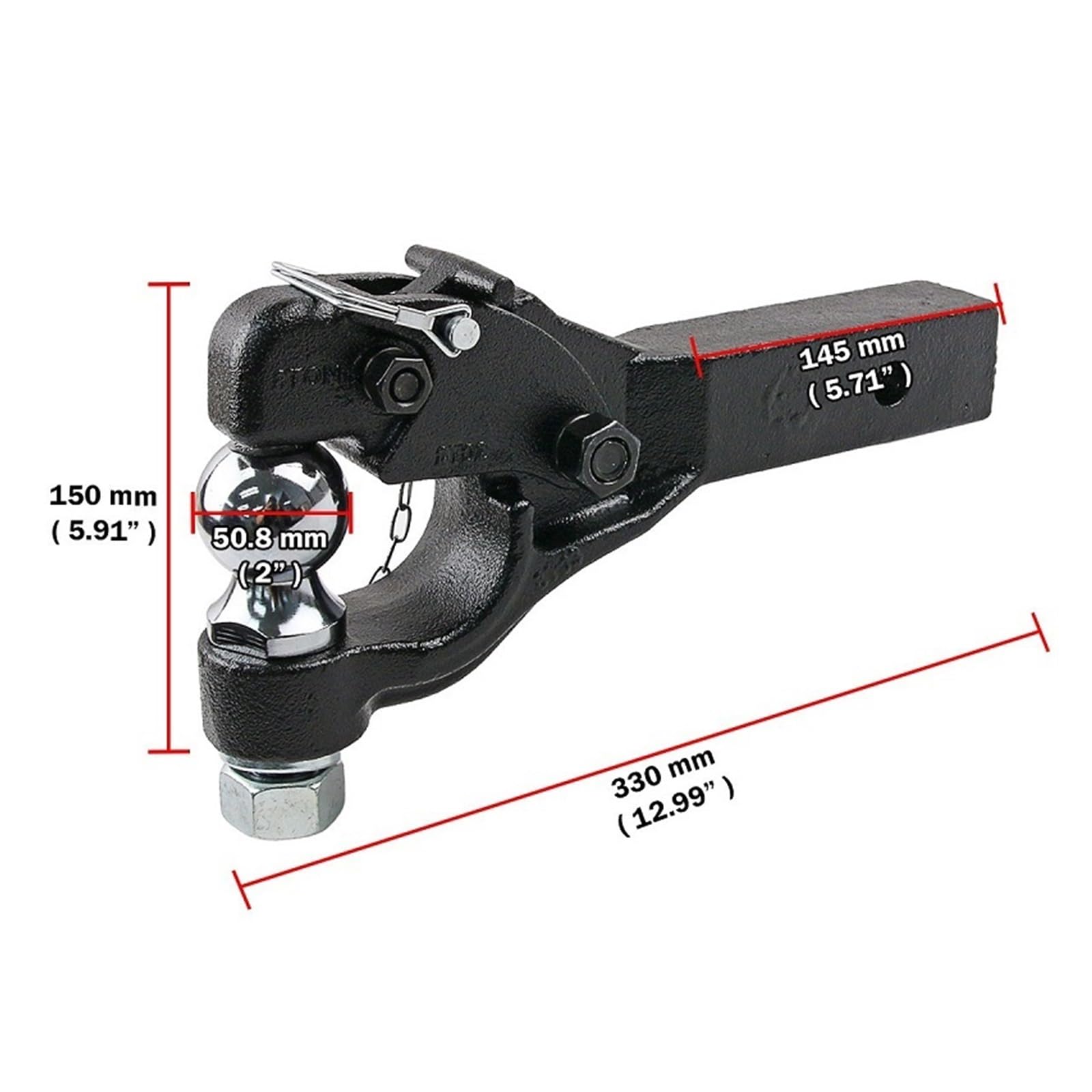Pintle Abschlepphaken Empfängerarm Anhängerkupplung Abschleppen 4WD LKW Heavy Duty 8 Tonnen Ball Combo MIT 5/8PIN RV Teile Camper Caravan Zubehör