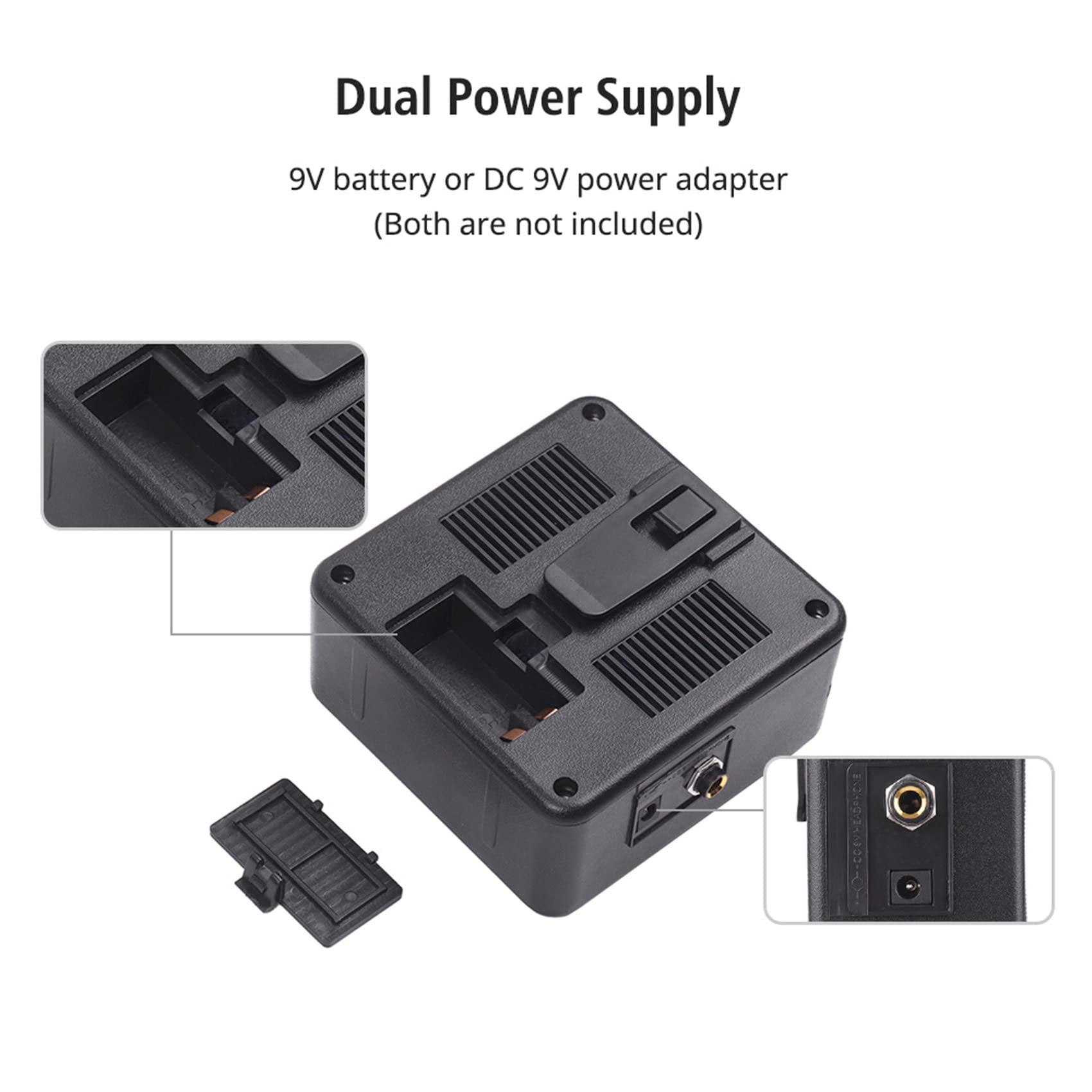 2X Amplificatore per Chitarra Amp Speaker 5W con Ingresso da 6,35 mm Uscita Cuffie da 1/4 di Pollice Supporta La Regolazione del Tono del Volume