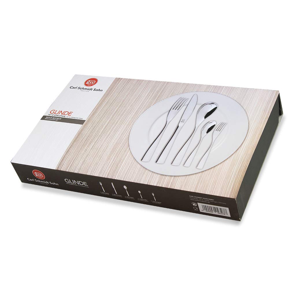 CS Kochsysteme 043278 sztućce, stal nierdzewna, 30-częściowy, srebrny, 38 x 28,3 x 4,40 cm,