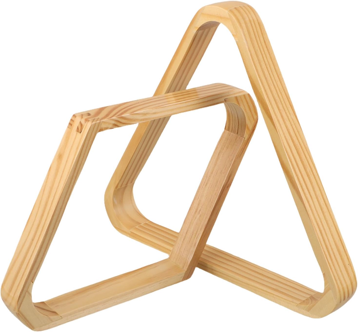 2pcs Wooden Billiard Triangle Rack Set for 8-Ball 9-Ball Pool Tables, Thick Solid Wood Frame Billiard Equipment for Home and Commercial Use