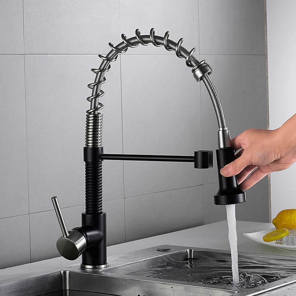 Rubinetti da Cucina per lavello ， Rubinetto Girevole a Molla in Ottone Rubinetto per lavello da Cucina Rubinetto per Acqua Calda e Fredda del Bagno Comfortable Anniversary