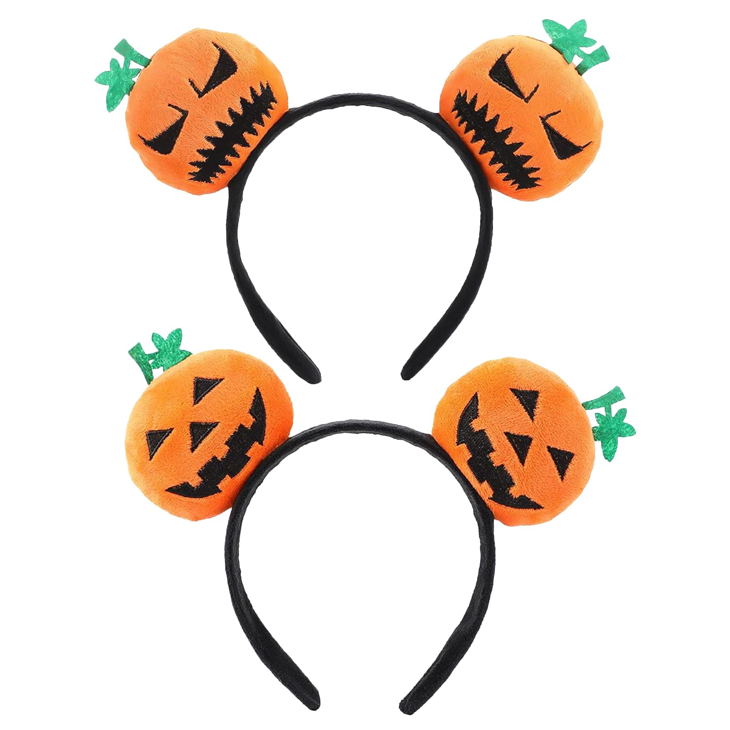 AOVNA 2pcs Halloween Headband Pumpkin Hair Hoop Creative Styling Headwear for Halloween Cosplay Party