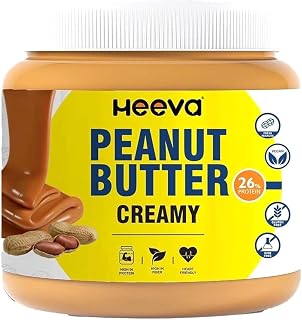 Heeva Classic Creamy Peanut Butter 1kg, Made with Roasted Peanuts, Fresh Peanut, 26 g Protein, Gluten Free, High Fibre, GM Price In India