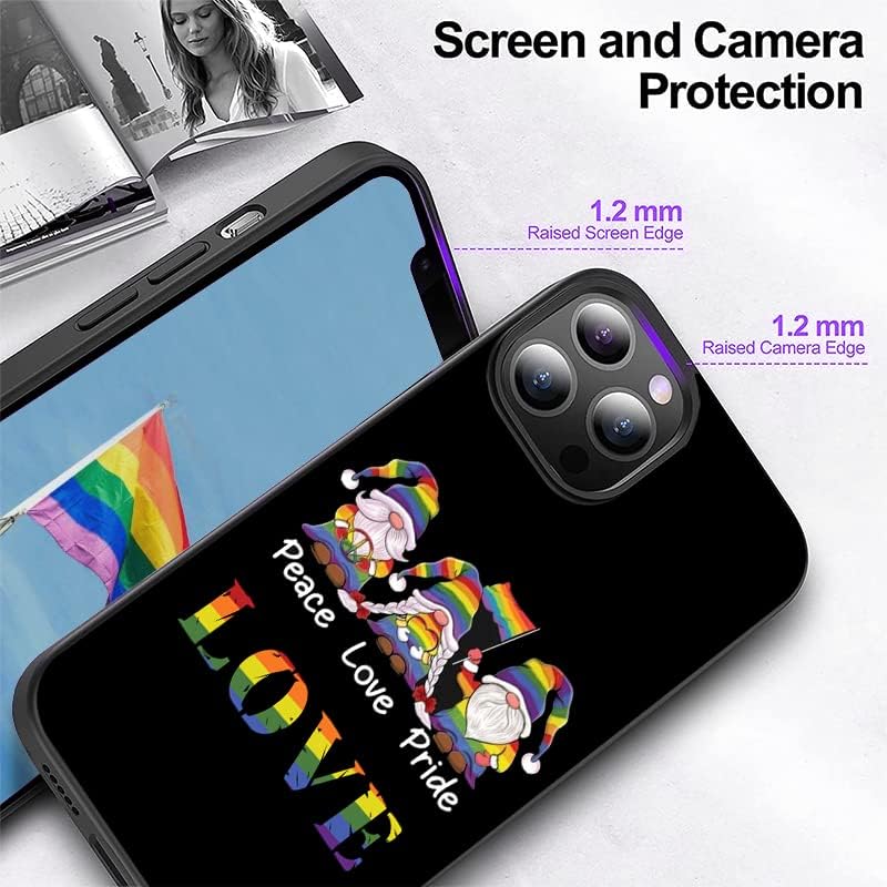 Miniatura 2 de Peace Love Pride Rainbow Gnomes LGBTQ Love Flag - Funda compatible con iPhone 16, 15, 14, 13, 12, 11 Pro Max, Galaxy S25, S24, S23, S22, S21, S20,