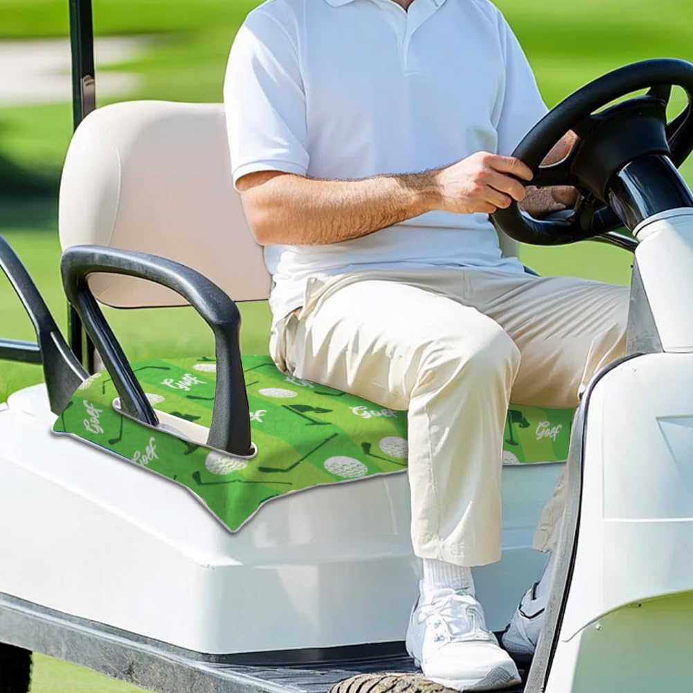 Peacoblue Fundas de asiento para carrito de golf, microfibra, 51 x 31 pulgadas, cojines ajuste universal