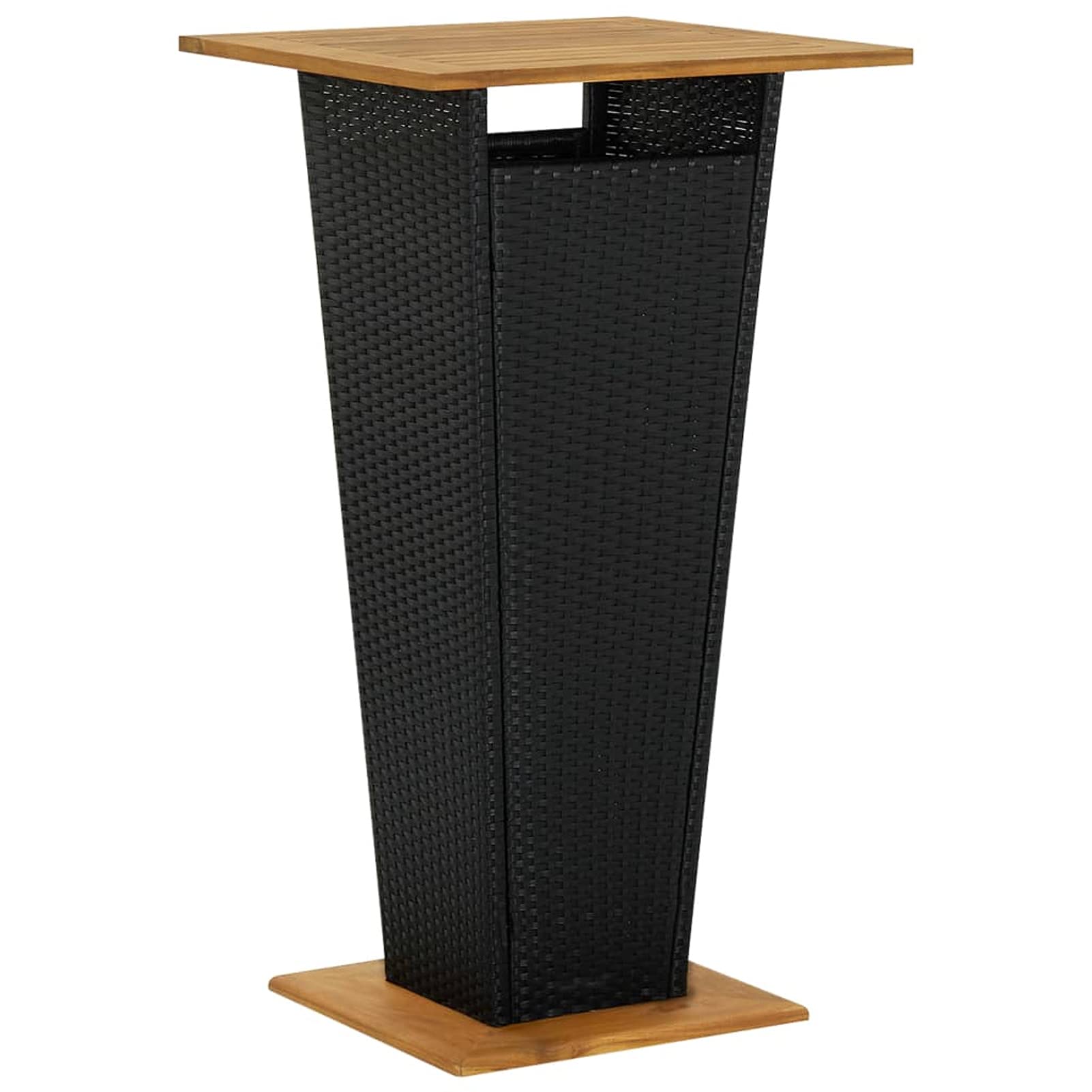 MOONAIRY Conjunto de Bar para jardín 5 Piezas, Silla Terraza, Mesa De Terraza, Muebles Jardin Exterior, Muebles De Jardin para Terrazas Pequeñas, Negro