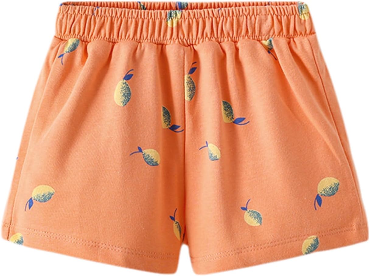 KISSOURBABY Toddler Girls Everyday Pull on Shorts with Pockets