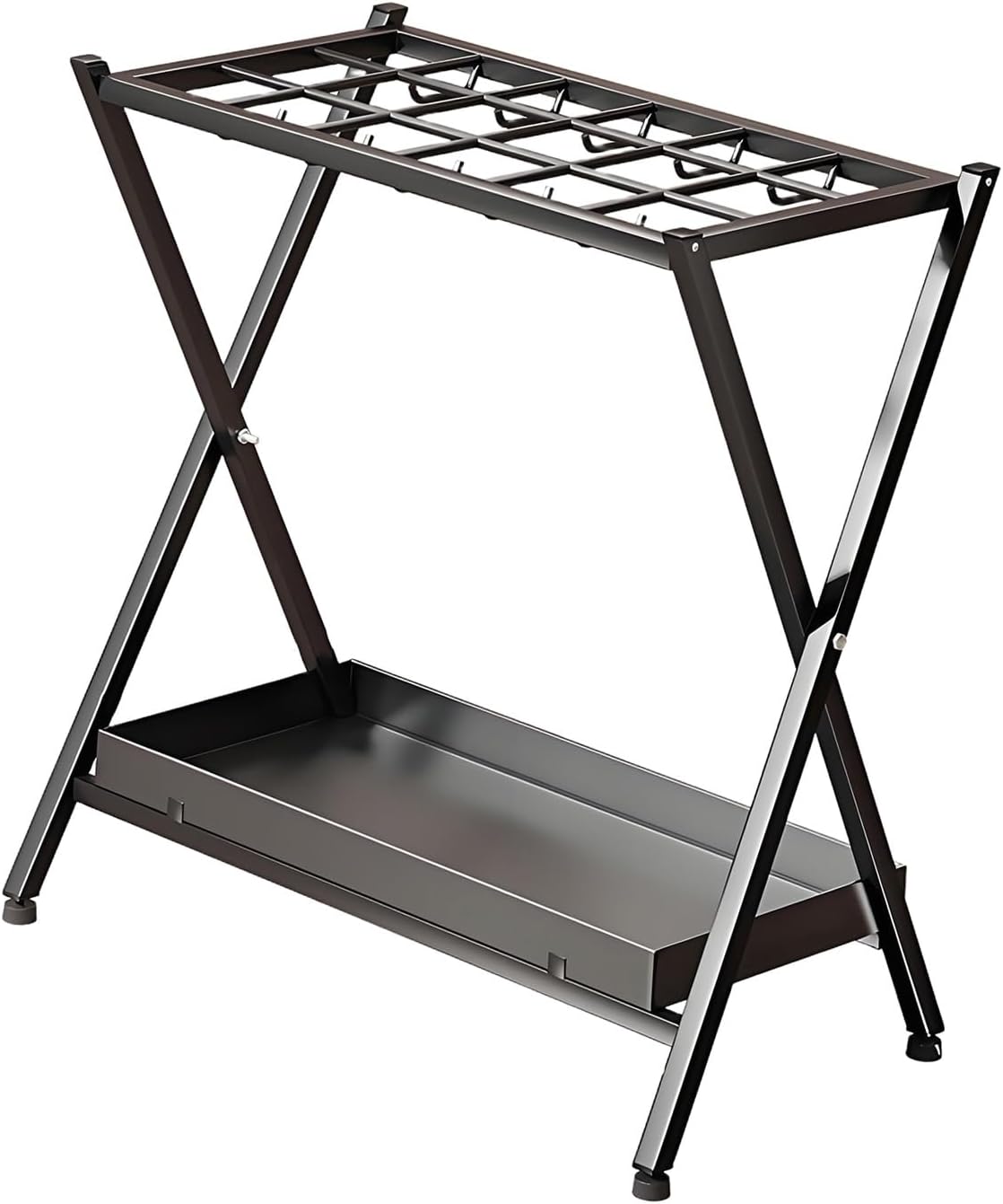 Foldable Tennis Racquet Storage Rack,Floor-Standing Badminton Racket Storage Rack,Sports Equipment Cart,for Training Ground