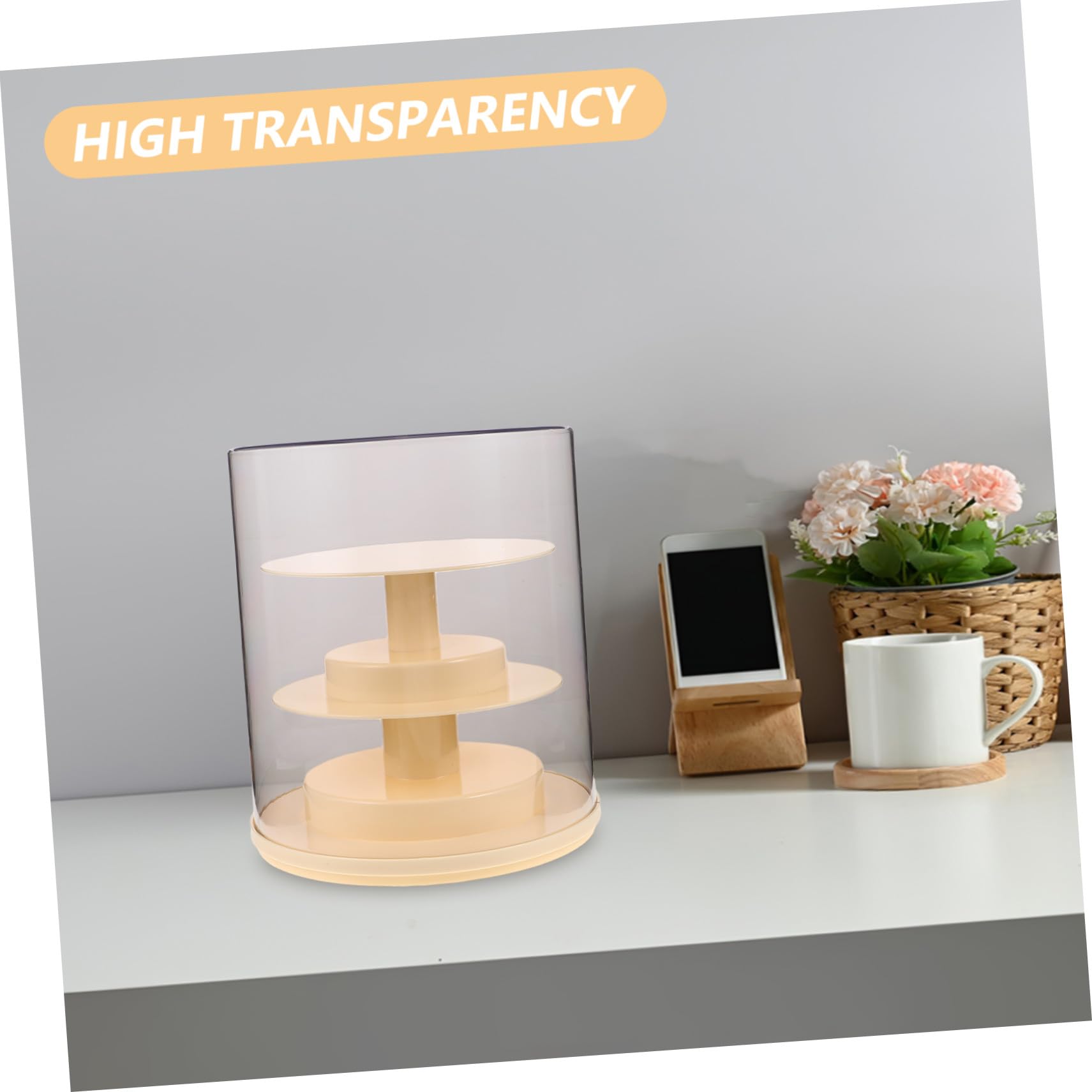 Gatuida Vitrina Giratoria Transparente Antipolvo para Minifiguras de Acción Vitrina de Colección Base Giratoria para Exhibir y Guardar Figuras de Juguete