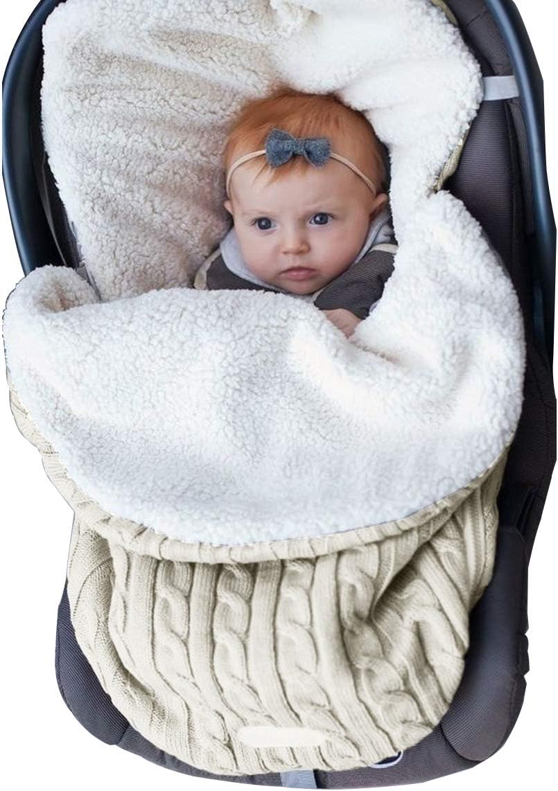La Chambre De Bebe Bebe Et Puericulture Couverture Bebe Nouveau Ne Sac De Couchage Bebe Coton Chaude Doux Nouveau Ne Fille Et Garcon Mignon Nids Dange Peluche Tricoter Double Couche Sac Pour Poussette Plus