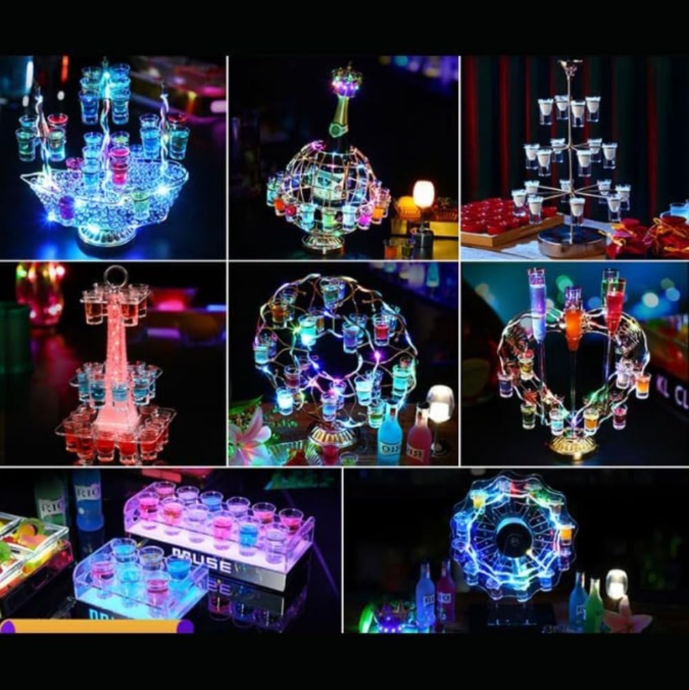Amazon｜テキーラ地球儀 回転可能 12カップ LED テキーラ 地球 led酒