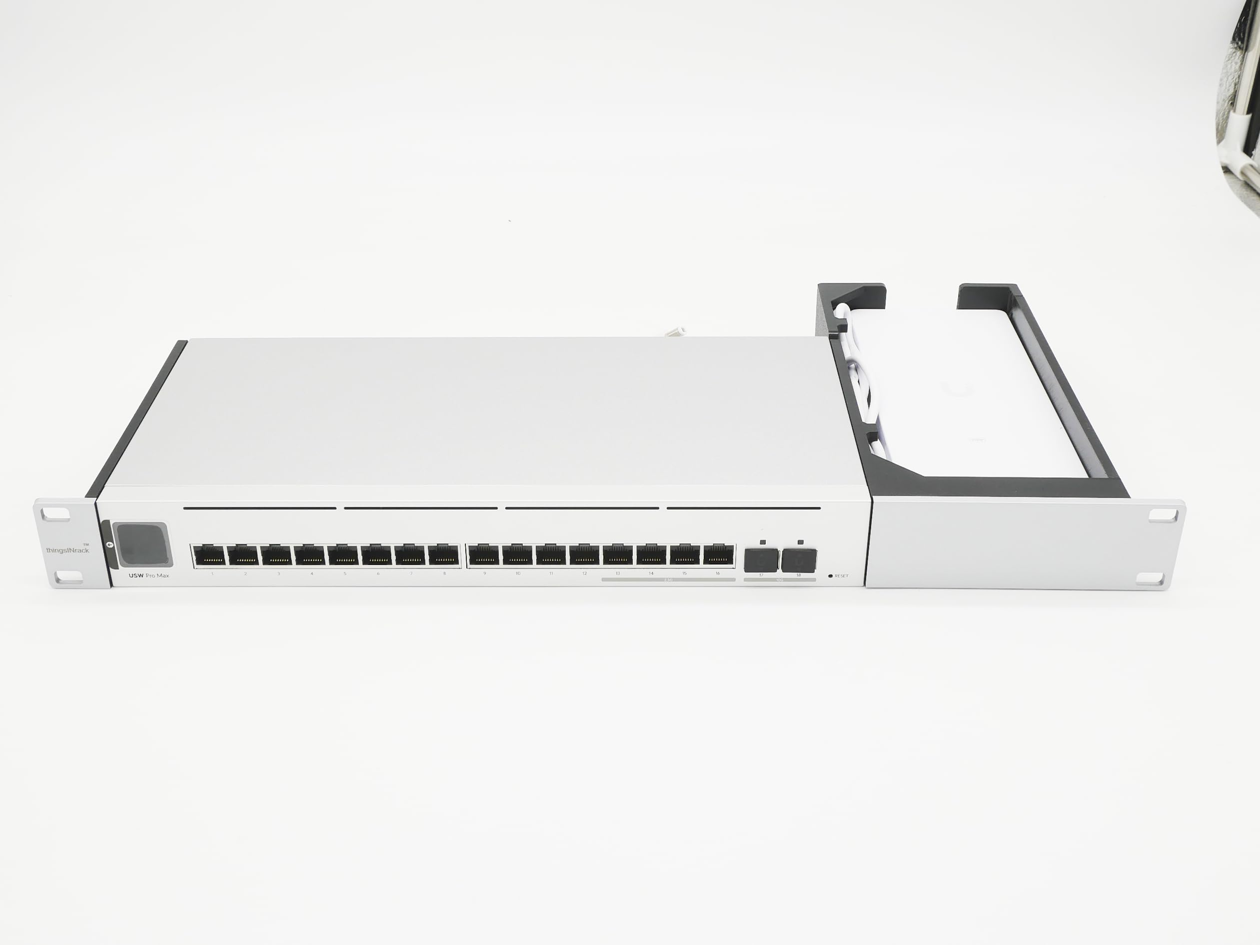 Ubiquiti Rack Mount USW-PRO-MAX-16 19inch 1U Injection Molded Front Panel Silvergrey