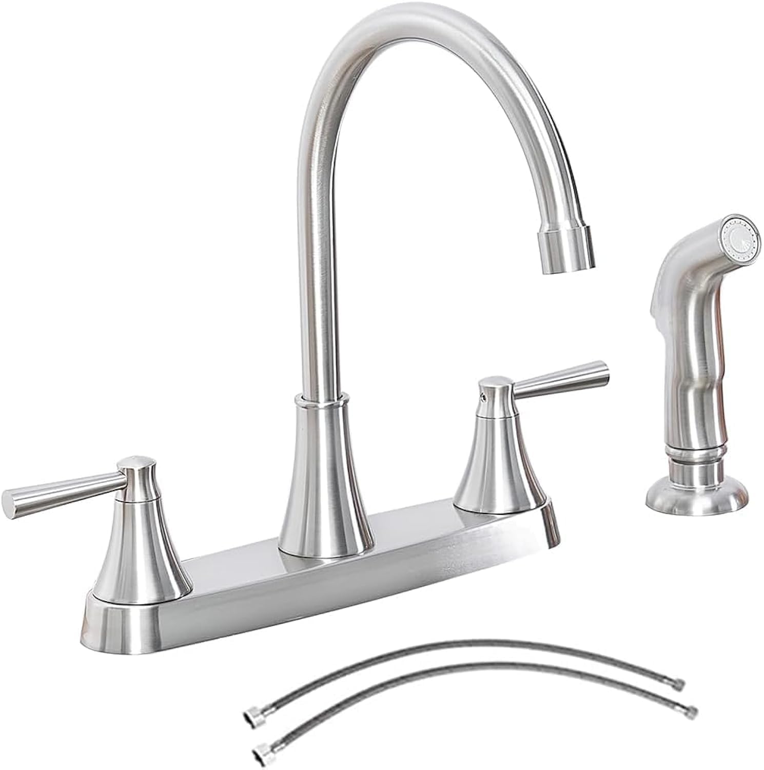 Küchenarmatur Mit Sprüher In Gebürstetem Nickel – Stylisch & Praktisch (für 3/4-Loch)