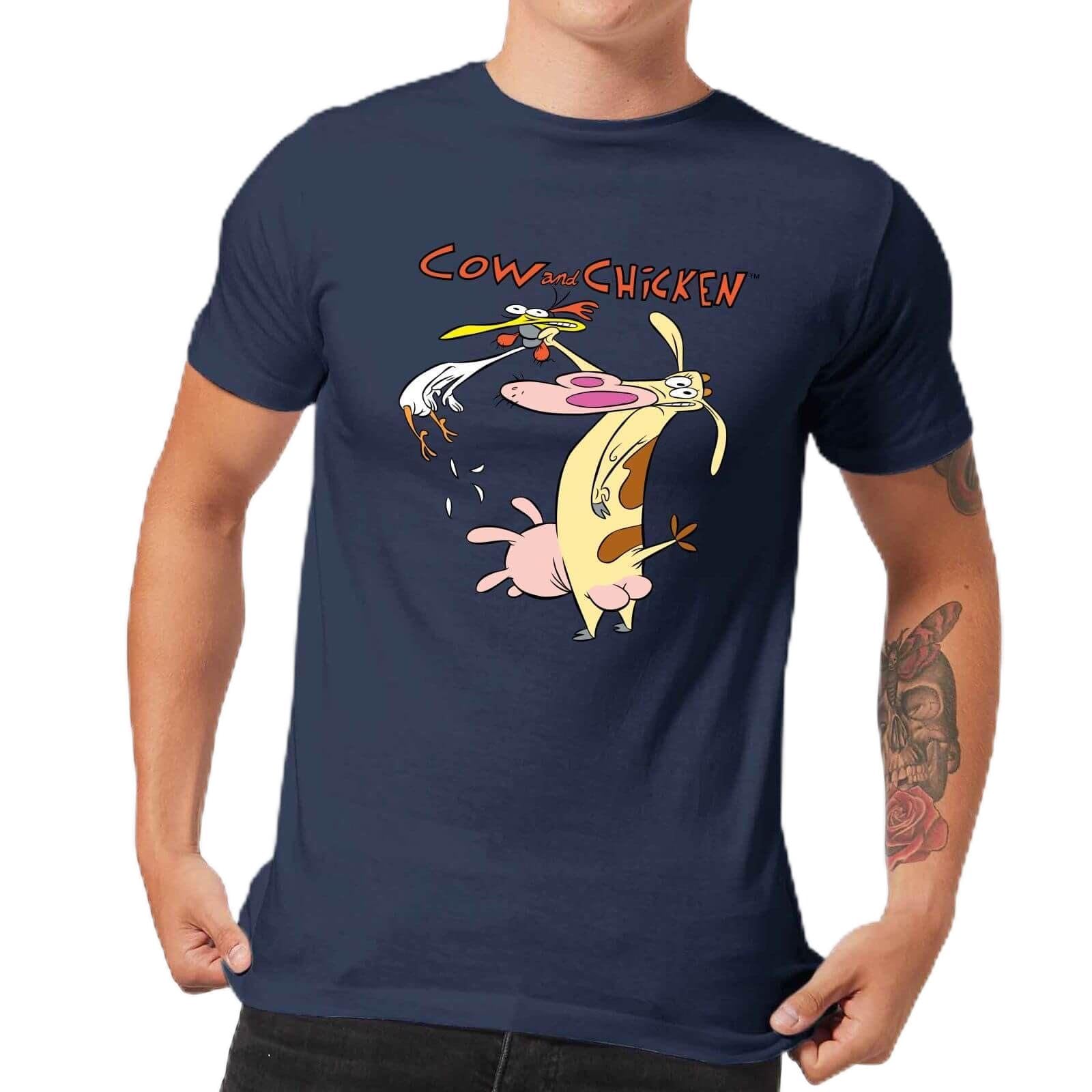 Official Cow and Chicken Adults T-Shirt Navy - S