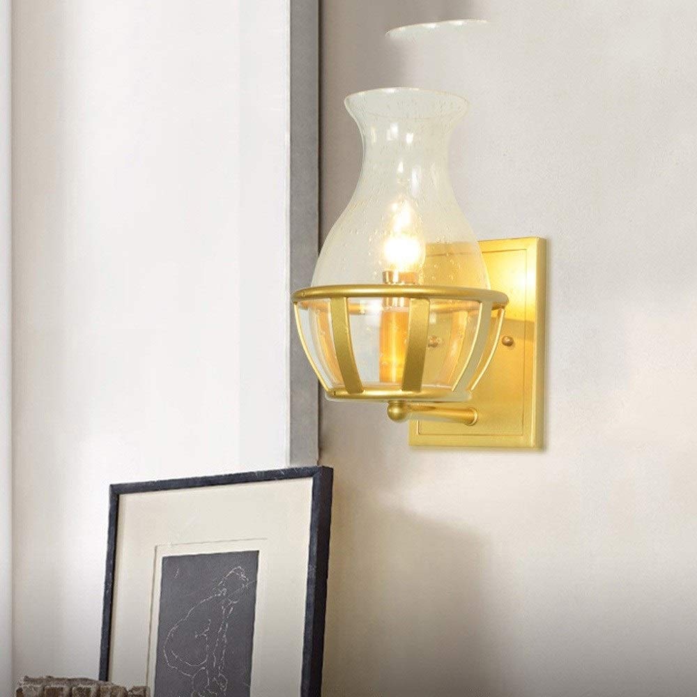 SXSCARKX American Country Loft Vintage Iron Art Metal Barn Wall Lamp Creative Clear Glass Lantern Kerosene Horse Light Rustic Indoor Restaurant Hotel Bedroom Sconce Lighting Fixture E27 EDI