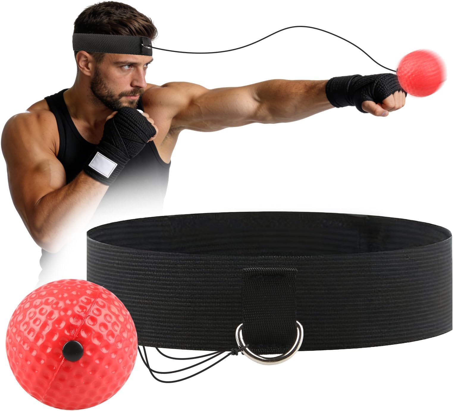 Boxing Reflex Ball Improve Speed Hand-Eye Coordination Training Equipment for Men and Women for Daily Fun and Fitness Training Ideal for Speed Boxing Mixed Martial Arts Fitness Reaction Training