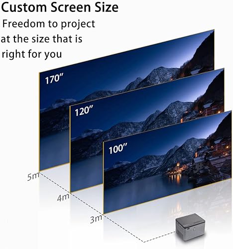 Miniatura 9 de Mini proyector 5G portátil con WiFi y Bluetooth, proyector de película HD 1080P para iPhone, portátil